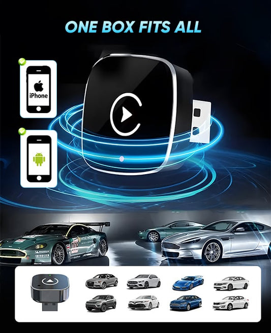 Magicness 2-i-1 Biladapter™ | Trådløs CarPlay & Android Auto