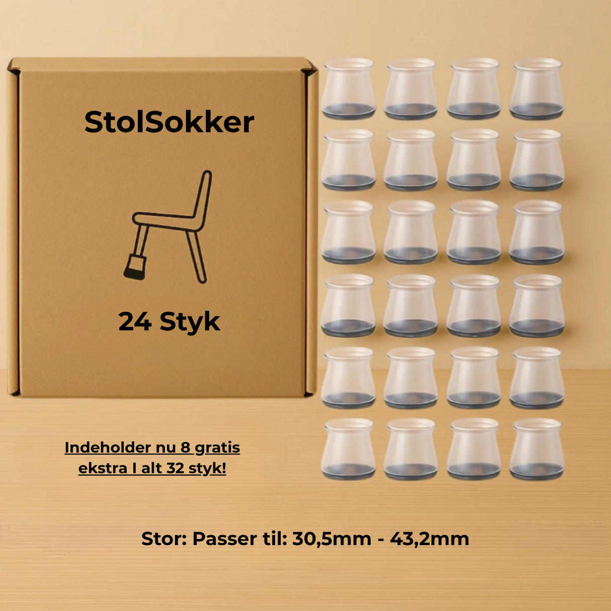 StolSokker™ - Den bedste lydisolerende beskyttelse til dit gulv!