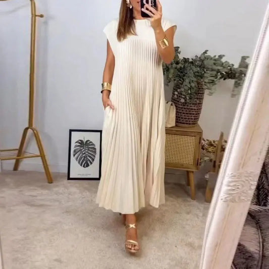 Birgitte | Plisseret Maxi Kjole
