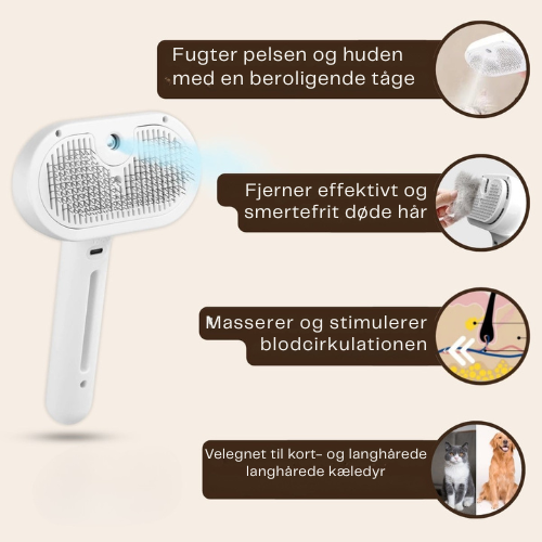 Silkepels® Steami Pro | Professionel pelsplejebørste til kæledyr